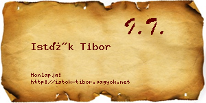 Istók Tibor névjegykártya