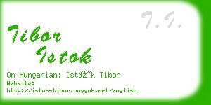 tibor istok business card